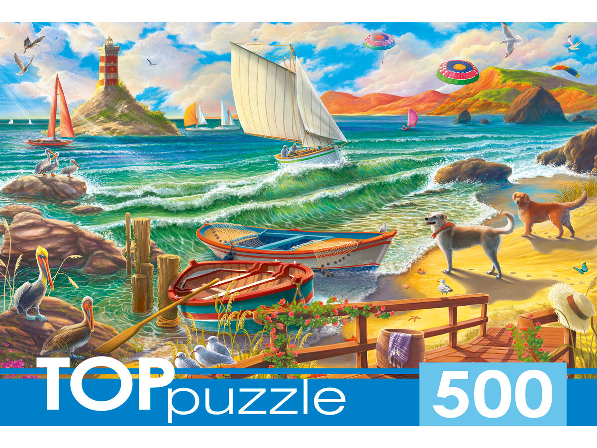 Пазлы Top puzzle На берегу моря 500 эл. П5000735 в городе Вологда. КупиМама  | kupimama.ru