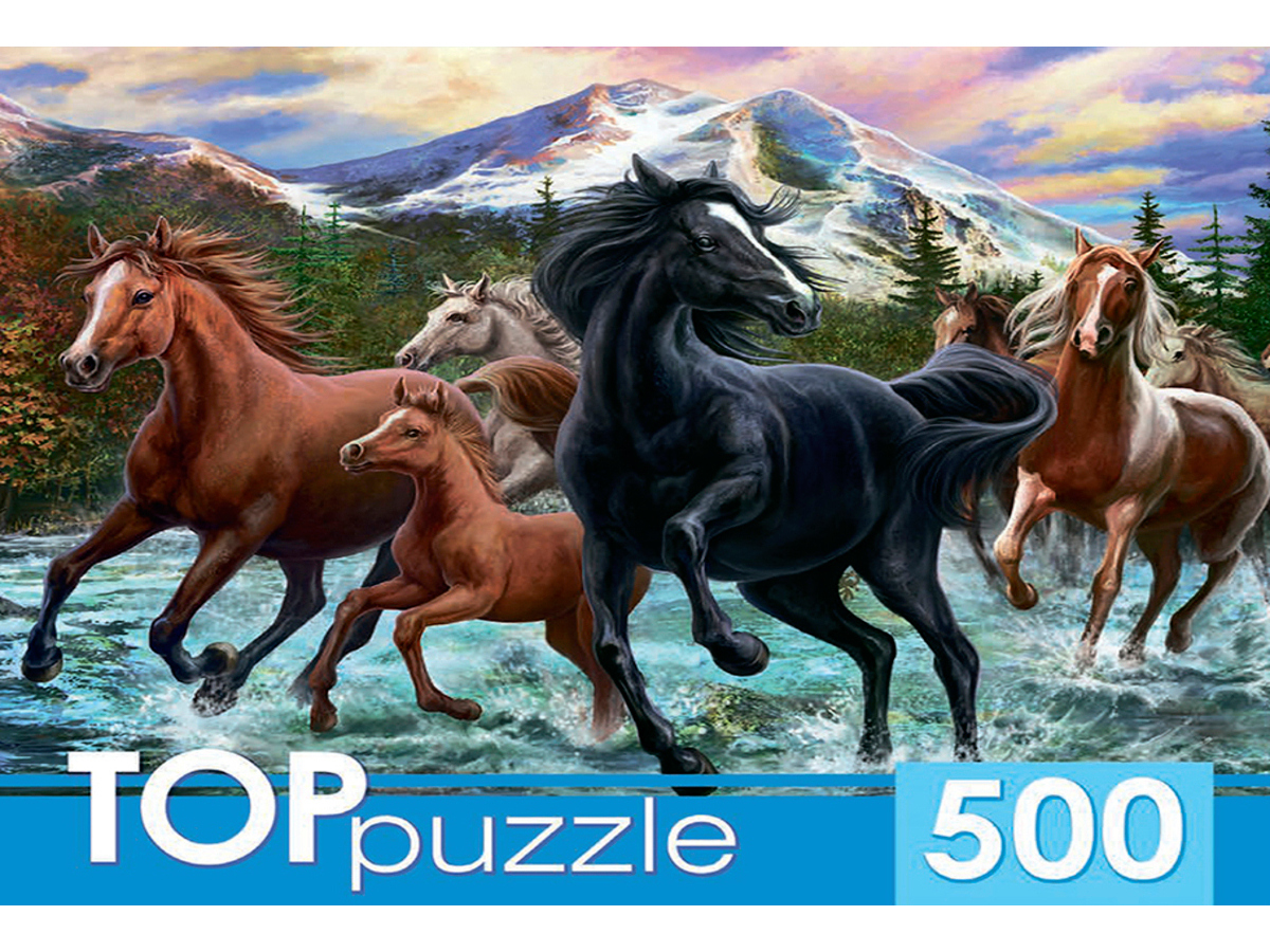 Пазлы Top puzzle Табун лошадей в горах 500эл. ХТП5006812